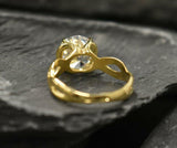 1.2ct Engagement Ring Round Cut Diamond Infinity Design 14k Yellow Gold Finish