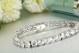 18 Ct Round Sparkle VVS1/D Diamond Tennis Bracelet 14K White Gold Finish