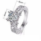 1.2ct Round Cut Diamond Engagement Ring 14k White Gold Finish Filigree Vintage