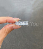 3ct Radiant Simulated Diamond Full Eternity Wedding Band 14k Yellow Gold Plated