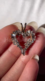 1ct Round Cut Moissanite Open Heart Valentine Pendant 14k Yellow Gold Plated