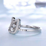 3.5ct Marquise Cut VVS1D Diamond Duck Swan Engagement Ring 14k White Gold Finish