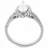 1.5ct Marquise Cut Diamond Halo Solitaire Engagement Ring 14k White Gold Finish