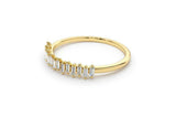 Half Eternity Wedding Band 1ct Baguette Cut VVS1D Diamond 10k Yellow Gold Finish