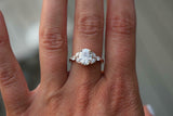 1.2ct Engagement Ring Oval Cut Diamond Petite Solitaire 14k Rose Gold Finish