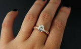 Infinity Twisted Rope Engagement Ring 1.5ct Oval Cut Diamond 14k RoseGold Finish