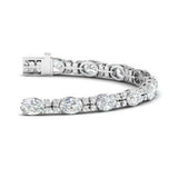 20ct Oval Cut Diamond Elegant Tennis Bracelet For Women 14k White Gold Finish