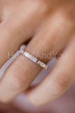 1ct Baguette Simulated Diamond Full Eternity Wedding Band 14k Yellow Gold Plated