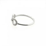 1ct Round Cut VVS1 Diamond Eternity Design Engagement Ring 14k White Gold Finish