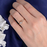 1.6ct Round Cut Diamond Engagement Ring 14k Rose Gold Finish Unique Stackable