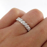 3ct Marquise Simulated Diamond Full Eternity Wedding Band 14k White Gold Plated