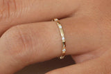 Minimalist Full Eternity Wedding Band 0.5ct Round Diamond 14k Yellow Gold Finish