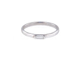 0.2ct Baguette Cut Diamond Minimalist Wedding Ring Band 14k White Gold Finish