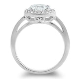 2.37ct Round Brilliant  Cut Diamond Engagement Ring Halo 14k White Gold Finish