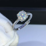 1ct Round Cut Diamond Engagement Ring 4 Prong Solitaire Women 14k WhiteGold Over