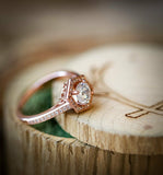 1.9ct Round Cut Diamond Engagement Ring 14k Rose Gold Over Halo Accent Solitaire