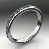 East West Eternity Wedding Band 3ct Baguette Cut Diamond 14k White Gold Finish