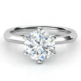 1ct Round Cut VVS1D Diamond Classic Solitaire Engagement Ring 14k Gold Finish