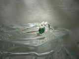 1.2ct Round Cut Green Emerald 5 Stone Stackable Wedding Band 14k White Gold Over