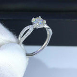 1.65ct Round Cut Diamond Engagement Ring Split Shank Band 14k White Gold Finish