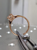 1ct Round Cut Simulated Peach Morganite Solitaire Ring 14k Yellow Gold Plated