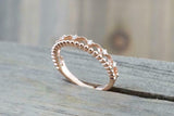 0.1ct Round Cut Diamond Engagement Ring 14k Rose Gold Finish Crown Tiara Style