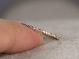 Full Eternity Anniversary Wedding Band 1ct Round Cut Diamond 14k RoseGold Finish