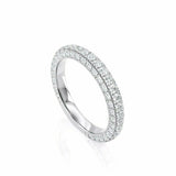 1.7ct Round Cut VVS1D Diamond Wedding Band Full Eternity 14k White Gold Finish