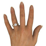 0.5Ct Round Cut Diamond Wide Split Shank Engagement Ring 14K Dual Gold Finish