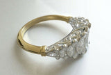 2ct Marquise Cut Diamond Engagement Ring Filigree Antique 14k Yellow Gold Finish