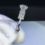 2.6ct Round Cut Diamond Solitaire Leaf Cluster Shank Ring 14k White Gold Finish