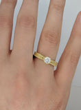 0.75ct Round Cut Diamond Solitaire Vintage Engagement Ring 14k Yellow Gold Over