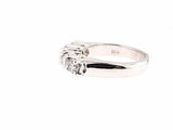 4Ct Round Cut Diamond 5 Stone Stackable Wedding Band Ring 14K White Gold Finish