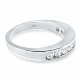 2ct Round Cut Diamond Channel Set Half Eternity Wedding Band 18k White Gold Over