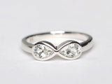 1.2ct Engagement Ring Pear Cut Diamond Infinity Design 14k White Gold Finish