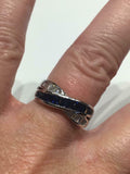 3ct Wedding Ring Band Baguette Cut Sapphire Twist Split Shank 14k WhiteGold Over