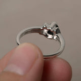 Unique Design Engagement Ring 1ct Trillion Black Diamond 14k White Gold Finish