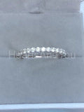 0.7ct Round Cut Moissanite Full Eternity Wedding Band 14k White Gold Plated