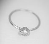 1ct Heart Cut Diamond Bezel Setting Love Engagement Ring 14k White Gold Finish