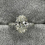 2Ct Oval Cut Diamond Elegant Solitaire Engagement Ring 14K White Gold Finish