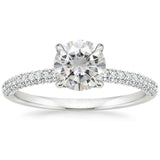 4ct Round Cut Diamond Engagement Ring 14k White Gold Over Hidden Halo Solitaire