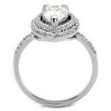 3.5Ct Pear Cut Diamond Dual Halo Solitaire Engagement Ring 14K White Gold Finish