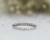 0.5Ct Round Cut Diamond Bubble Women Wedding Band Ring 14K White Gold Finish