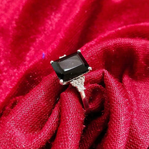 1.5ct Engagement Ring Emerald Cut Diamond Petite Solitaire 14k White Gold Finish