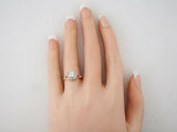 2ct Round Cut Diamond Engagement Ring Cluster Halo Split Shank 14k DualGold Over