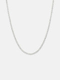 25Ct Round Cut VVS1/D Diamond Tennis Necklace 14K White Gold Finish