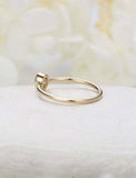 1ct Oval Cut Diamond Engagement Ring Minimalist Bridal Set 14k YellowGold Finish