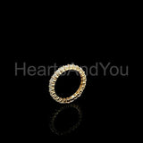 2ct Round Cut Moissanite Full Eternity Women Wedding Band 14k Yellow Gold Plated