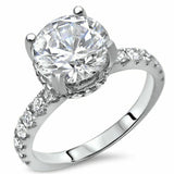 2Ct Round Cut Diamond Hidden Halo Solitaire Engagement Ring 18K White Gold Over