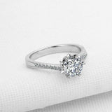 1.5ct Round Cut Diamond Engagement Ring Twist Solitaire 14k White Gold Finish